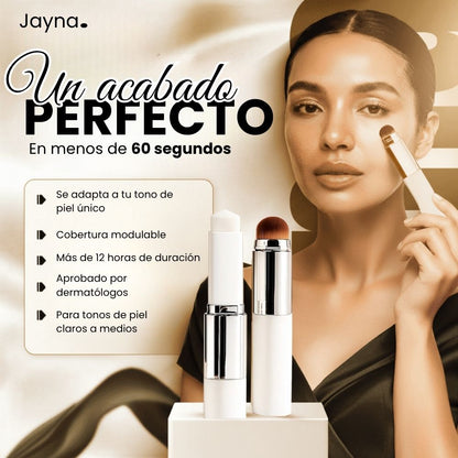 Base de maquillaje 2 en 1 con brocha integrada