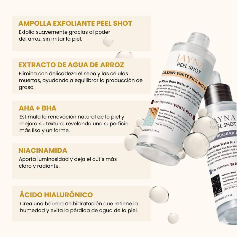 Suero Exfoliante e Iluminador Coreano de Arroz