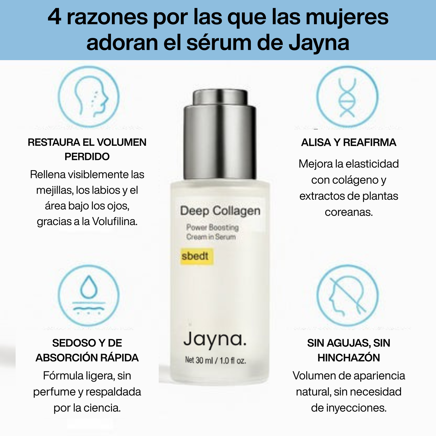 JaynaFina | Sérum de colágeno coreano para pieles maduraras
