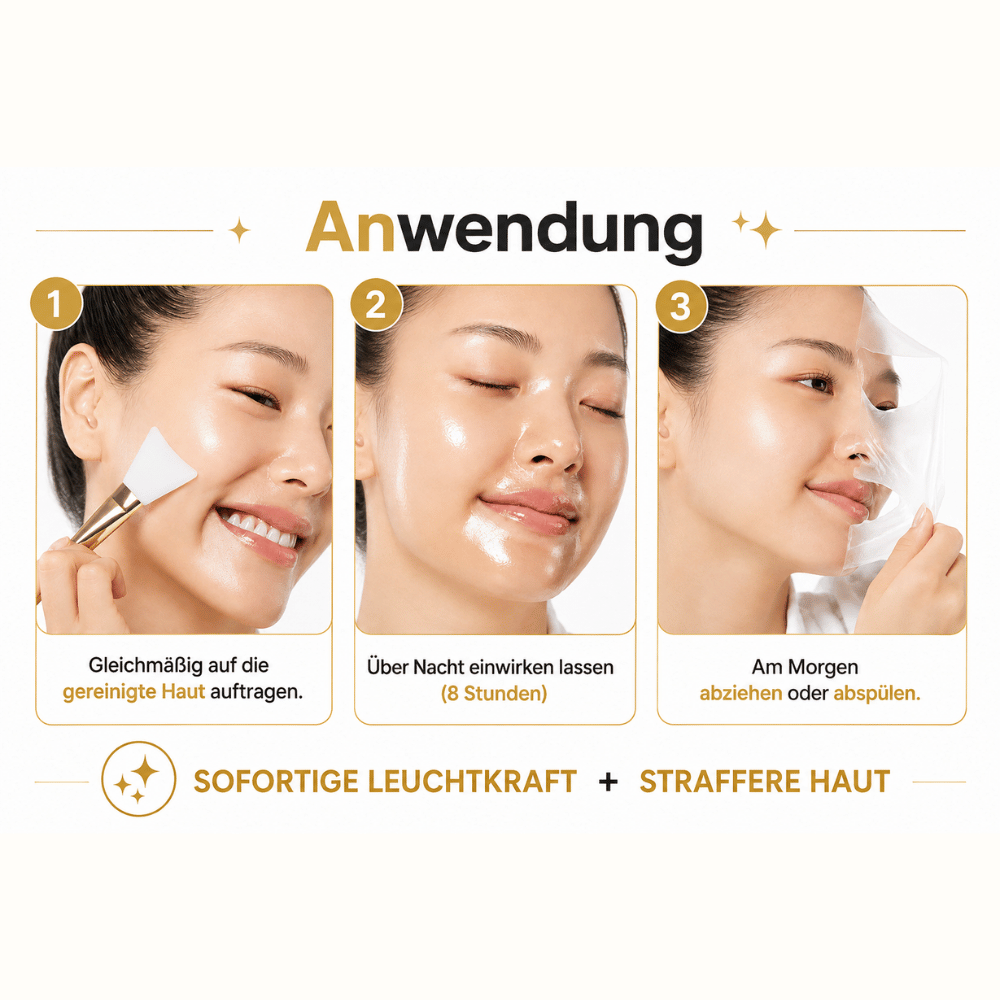 Koreanische Anti-Aging-Maske mit Kollagen und Kurkuma