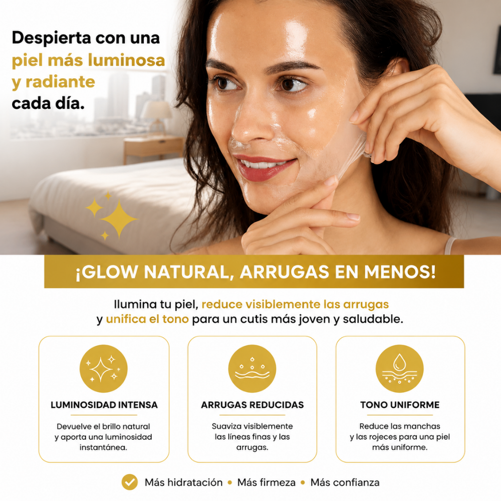 Mascarilla Coreana Antiedad con Colágeno y Cúrcuma