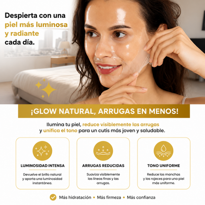 Mascarilla Coreana Antiedad con Colágeno y Cúrcuma