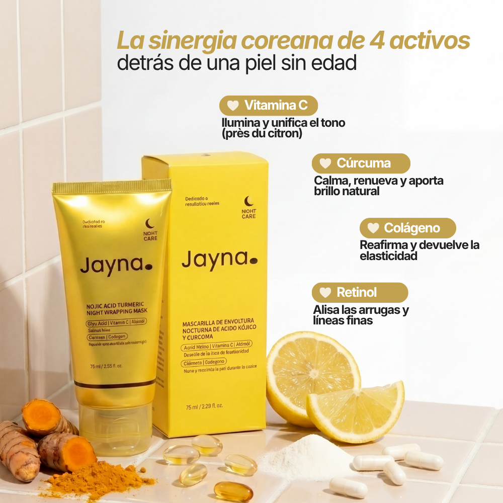 Mascarilla Coreana Antiedad con Colágeno y Cúrcuma