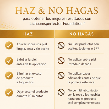 Jayna Perfector Corporal™ Maquillaje corporal de cobertura total — sin transferencia